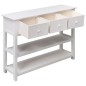 vidaXL Sideboard Weiß 108x30x76 cm Massivholz Paulownia vidaXL Sideboard Weiß 108x30x76 cm Massivholz Paulownia