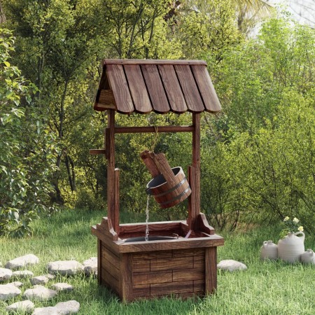 vidaXL Wunschbrunnen mit Pumpe 57x50x112 cm Massivholz Tanne