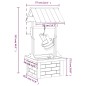 vidaXL Wunschbrunnen mit Pumpe 57x50x112 cm Massivholz Tanne