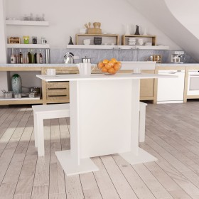 vidaXL Esstisch Weiß 110x60x75 cm Holzwerkstoff