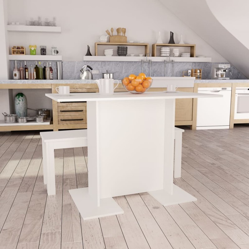 vidaXL Esstisch Weiß 110x60x75 cm Holzwerkstoff vidaXL Esstisch Weiß 110x60x75 cm Holzwerkstoff