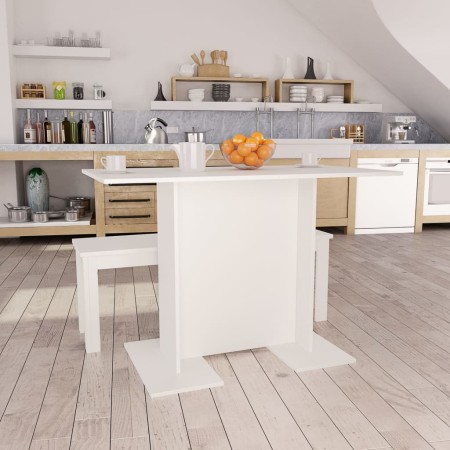 vidaXL Esstisch Weiß 110x60x75 cm Holzwerkstoff