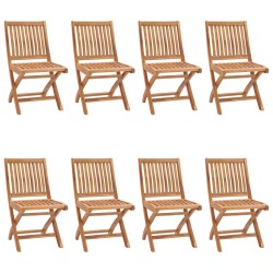 Klappbare Gartenstühle 8 Stk. Massivholz Teak