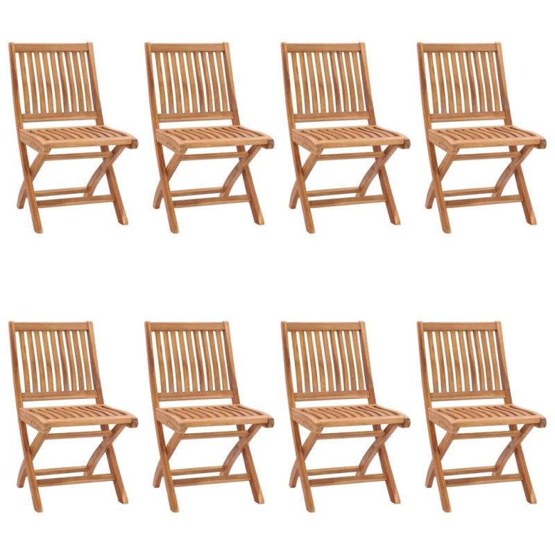 Klappbare Gartenstühle 8 Stk. Massivholz Teak Klappbare Gartenstühle 8 Stk. Massivholz Teak