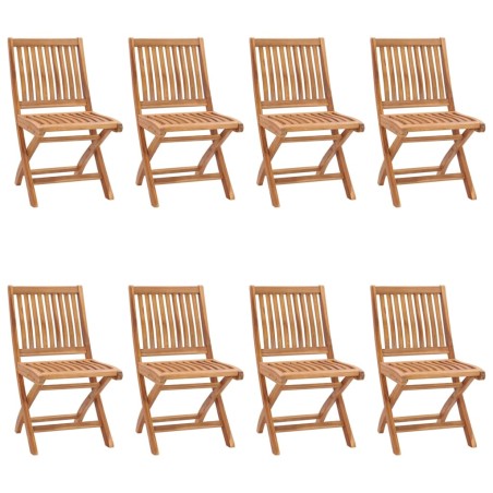Klappbare Gartenstühle 8 Stk. Massivholz Teak