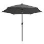 vidaXL Sonnenschirm mit LED-Leuchten & Aluminium-Mast 300 cm Anthrazit vidaXL Sonnenschirm mit LED-Leuchten & Aluminium-Mast 300 cm Anthrazit