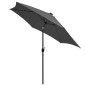 vidaXL Sonnenschirm mit LED-Leuchten & Aluminium-Mast 300 cm Anthrazit vidaXL Sonnenschirm mit LED-Leuchten & Aluminium-Mast 300 cm Anthrazit