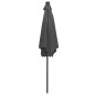 vidaXL Sonnenschirm mit LED-Leuchten & Aluminium-Mast 300 cm Anthrazit vidaXL Sonnenschirm mit LED-Leuchten & Aluminium-Mast 300 cm Anthrazit