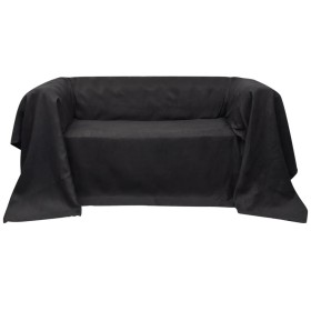 vidaXL Sofahusse aus Microsuede Anthrazit 210x280 cm