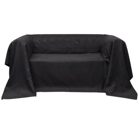 vidaXL Sofahusse aus Microsuede Anthrazit 210x280 cm