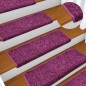 vidaXL Teppich-Treppenstufen 15 Stk. 65x21x4 cm Violett vidaXL Teppich-Treppenstufen 15 Stk. 65x21x4 cm Violett
