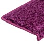 vidaXL Teppich-Treppenstufen 15 Stk. 65x21x4 cm Violett vidaXL Teppich-Treppenstufen 15 Stk. 65x21x4 cm Violett