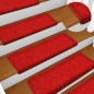 vidaXL Teppich-Treppenstufen 15 Stk. 65x21x4 cm Rot vidaXL Teppich-Treppenstufen 15 Stk. 65x21x4 cm Rot