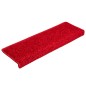 vidaXL Teppich-Treppenstufen 15 Stk. 65x21x4 cm Rot vidaXL Teppich-Treppenstufen 15 Stk. 65x21x4 cm Rot
