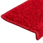 vidaXL Teppich-Treppenstufen 15 Stk. 65x21x4 cm Rot vidaXL Teppich-Treppenstufen 15 Stk. 65x21x4 cm Rot