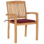 Stapelbare Gartenstühle mit Kissen 8 Stk. Massivholz Teak Stapelbare Gartenstühle mit Kissen 8 Stk. Massivholz Teak