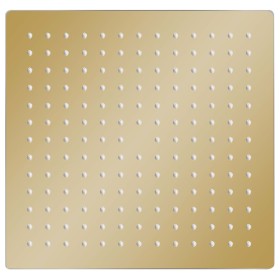 vidaXL Regenbrause Edelstahl 25x25 cm Quadrat Golden