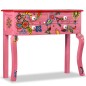 vidaXL Konsolentisch Mangoholz Massiv Rosa Handbemalt vidaXL Konsolentisch Mangoholz Massiv Rosa Handbemalt