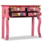 vidaXL Konsolentisch Mangoholz Massiv Rosa Handbemalt vidaXL Konsolentisch Mangoholz Massiv Rosa Handbemalt