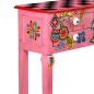 vidaXL Konsolentisch Mangoholz Massiv Rosa Handbemalt vidaXL Konsolentisch Mangoholz Massiv Rosa Handbemalt