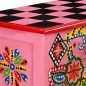 vidaXL Konsolentisch Mangoholz Massiv Rosa Handbemalt vidaXL Konsolentisch Mangoholz Massiv Rosa Handbemalt