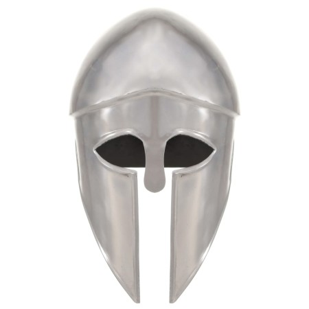 vidaXL Griechischer Krieger-Helm Antik Replik für LARP Silbern Stahl 