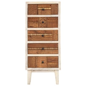vidaXL Highboard mit Schubladen 45x30x105 cm Altholz Massiv