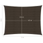 vidaXL Sonnensegel 160 g/m² Braun 4x5 m HDPE vidaXL Sonnensegel 160 g/m² Braun 4x5 m HDPE