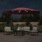vidaXL Ampelschirm mit LED-Leuchten Bordeauxrot 350 cm vidaXL Ampelschirm mit LED-Leuchten Bordeauxrot 350 cm