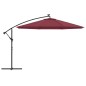 vidaXL Ampelschirm mit LED-Leuchten Bordeauxrot 350 cm vidaXL Ampelschirm mit LED-Leuchten Bordeauxrot 350 cm