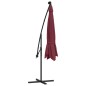 vidaXL Ampelschirm mit LED-Leuchten Bordeauxrot 350 cm vidaXL Ampelschirm mit LED-Leuchten Bordeauxrot 350 cm