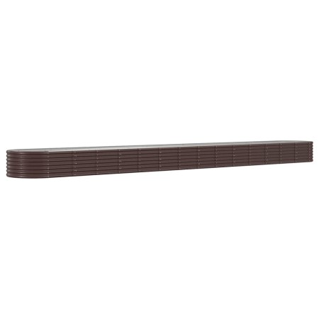 vidaXL Hochbeet Pulverbeschichteter Stahl 620x80x36 cm Braun