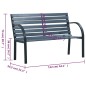 vidaXL Gartenbank Grau 112 cm Massivholz Tanne vidaXL Gartenbank Grau 112 cm Massivholz Tanne