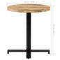 vidaXL Bistrotisch Rund Ø70x75 cm Raues Mangoholz vidaXL Bistrotisch Rund Ø70x75 cm Raues Mangoholz