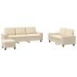 vidaXL 3-tlg. Sofagarnitur Creme Stoff vidaXL 3-tlg. Sofagarnitur Creme Stoff