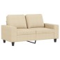 vidaXL 3-tlg. Sofagarnitur Creme Stoff vidaXL 3-tlg. Sofagarnitur Creme Stoff