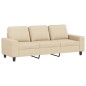 vidaXL 3-tlg. Sofagarnitur Creme Stoff vidaXL 3-tlg. Sofagarnitur Creme Stoff