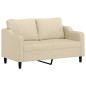 vidaXL 3-tlg. Sofagarnitur mit Kissen Creme Stoff vidaXL 3-tlg. Sofagarnitur mit Kissen Creme Stoff