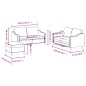 vidaXL 3-tlg. Sofagarnitur mit Kissen Creme Stoff vidaXL 3-tlg. Sofagarnitur mit Kissen Creme Stoff