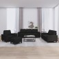 vidaXL 4-tlg. Sofagarnitur Schwarz Stoff vidaXL 4-tlg. Sofagarnitur Schwarz Stoff