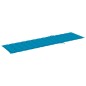 Sonnenliegen 2 Stk. mit Auflagen Blau Massivholz Teak Sonnenliegen 2 Stk. mit Auflagen Blau Massivholz Teak