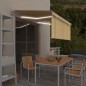 vidaXL Markise Automatisch mit Rollo LED Windsensor 3,5x2,5m Gelb Weiß vidaXL Markise Automatisch mit Rollo LED Windsensor 3,5x2,5m Gelb Weiß