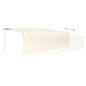 vidaXL Markise Manuell Einziehbar mit Rollo & LED 5x3 m Creme vidaXL Markise Manuell Einziehbar mit Rollo & LED 5x3 m Creme