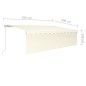 vidaXL Markise Manuell Einziehbar mit Rollo & LED 5x3 m Creme vidaXL Markise Manuell Einziehbar mit Rollo & LED 5x3 m Creme