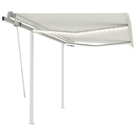 vidaXL Markise Manuell Einziehbar mit LED 3,5x2,5 m Creme