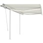vidaXL Markise Manuell Einziehbar mit LED 3,5x2,5 m Creme vidaXL Markise Manuell Einziehbar mit LED 3,5x2,5 m Creme