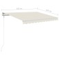 vidaXL Markise Manuell Einziehbar mit LED 3,5x2,5 m Creme vidaXL Markise Manuell Einziehbar mit LED 3,5x2,5 m Creme