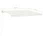 vidaXL Markise Manuell Einziehbar mit LED 4,5x3 m Creme vidaXL Markise Manuell Einziehbar mit LED 4,5x3 m Creme