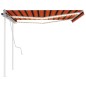 vidaXL Markise Manuell Einziehbar mit LED 4,5x3,5 m Orange & Braun vidaXL Markise Manuell Einziehbar mit LED 4,5x3,5 m Orange & Braun