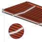 vidaXL Markise Manuell Einziehbar mit LED 4,5x3,5 m Orange & Braun vidaXL Markise Manuell Einziehbar mit LED 4,5x3,5 m Orange & Braun